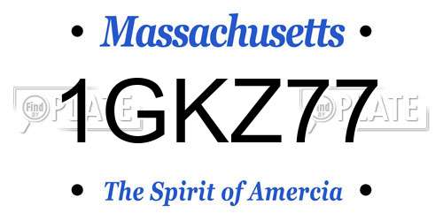 1GKZ77 Massachusetts License Plate