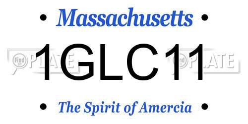 1GLC11 Massachusetts License Plate