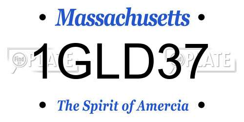 1GLD37 Massachusetts License Plate