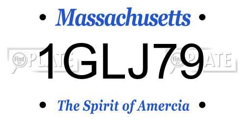 1GLJ79 Massachusetts License Plate