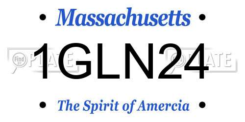 1GLN24 Massachusetts License Plate