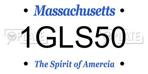 1GLS50 Massachusetts License Plate