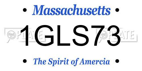 1GLS73 Massachusetts License Plate