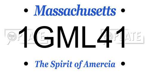 1GML41 Massachusetts License Plate