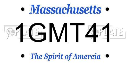 1GMT41 Massachusetts License Plate