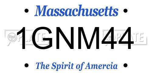 1GNM44 Massachusetts License Plate