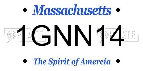 1GNN14 Massachusetts License Plate