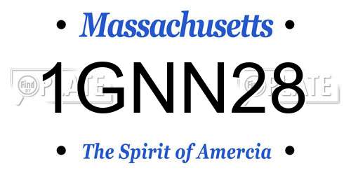 1GNN28 Massachusetts License Plate