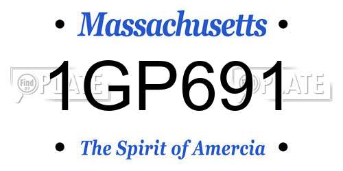 1GP691 Massachusetts License Plate