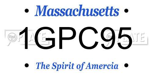 1GPC95 Massachusetts License Plate