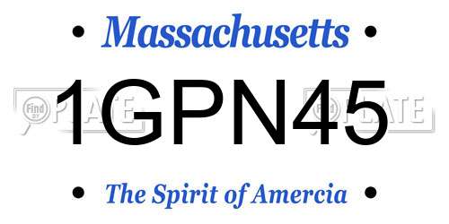 1GPN45 Massachusetts License Plate