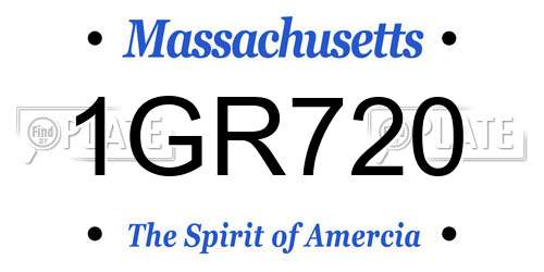 1GR720 Massachusetts License Plate