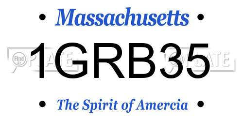 1GRB35 Massachusetts License Plate