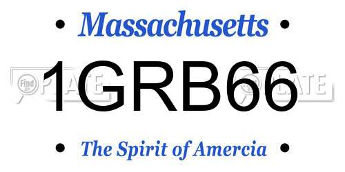 1GRB66 Massachusetts License Plate