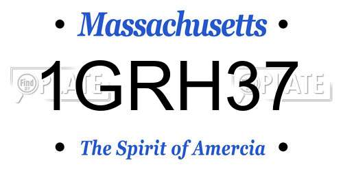 1GRH37 Massachusetts License Plate