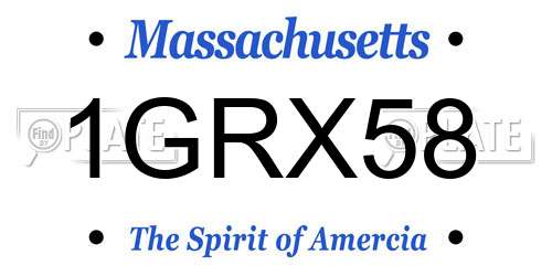 1GRX58 Massachusetts License Plate