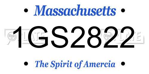 1GS2822 Massachusetts License Plate