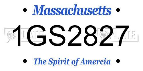 1GS2827 Massachusetts License Plate