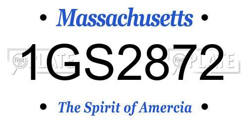 1GS2872 Massachusetts License Plate
