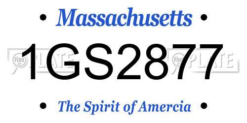 1GS2877 Massachusetts License Plate