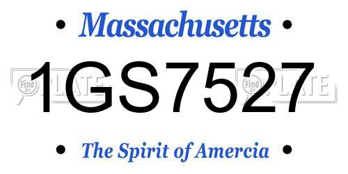 1GS7527 Massachusetts License Plate