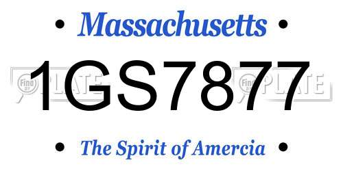 1GS7877 Massachusetts License Plate