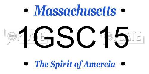 1GSC15 Massachusetts License Plate