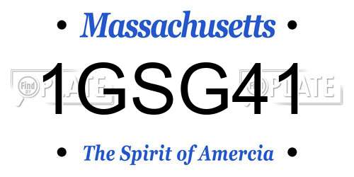 1GSG41 Massachusetts License Plate
