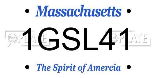1GSL41 Massachusetts License Plate