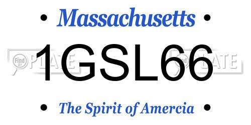 1GSL66 Massachusetts License Plate