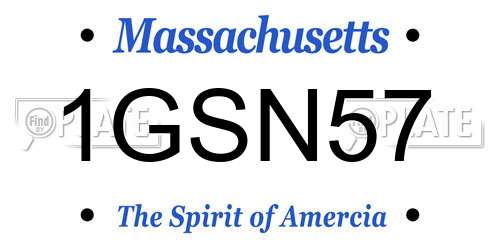 1GSN57 Massachusetts License Plate