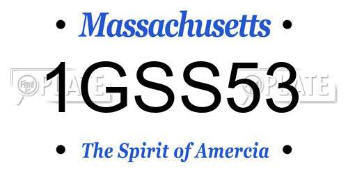 1GSS53 Massachusetts License Plate