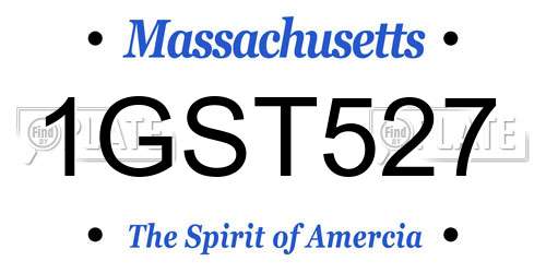 1GST527 Massachusetts License Plate