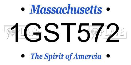 1GST572 Massachusetts License Plate