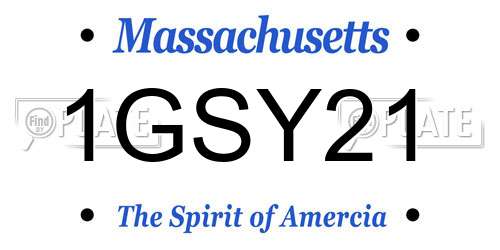 1GSY21 Massachusetts License Plate