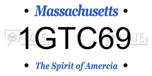 1GTC69 Massachusetts License Plate