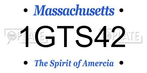 1GTS42 Massachusetts License Plate