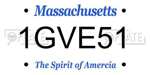 1GVE51 Massachusetts License Plate