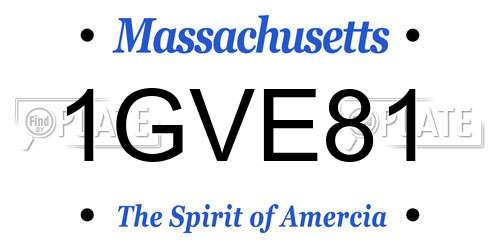 1GVE81 Massachusetts License Plate