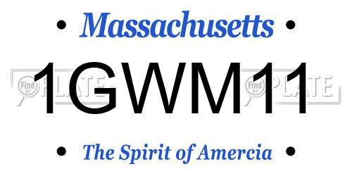 1GWM11 Massachusetts License Plate