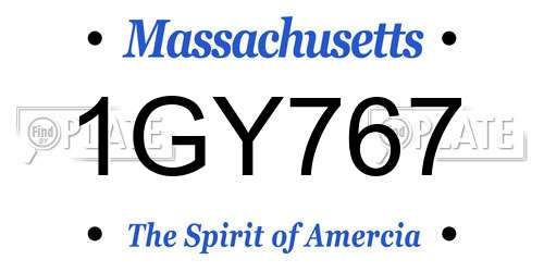 1GY767 Massachusetts License Plate