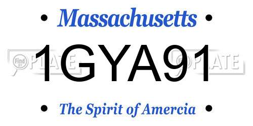 1GYA91 Massachusetts License Plate