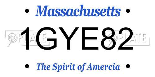 1GYE82 Massachusetts License Plate