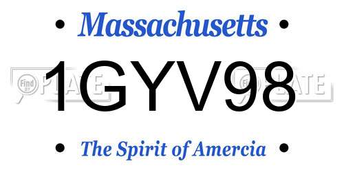 1GYV98 Massachusetts License Plate
