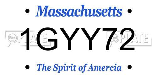 1GYY72 Massachusetts License Plate