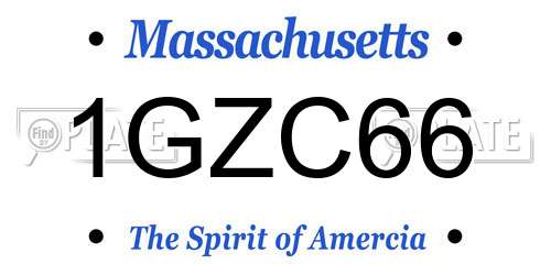 1GZC66 Massachusetts License Plate