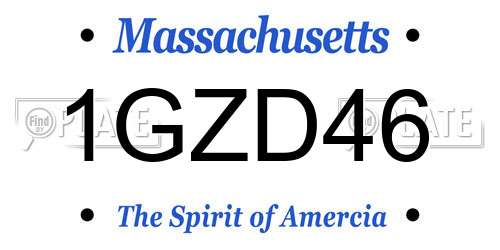 1GZD46 Massachusetts License Plate