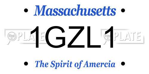 1GZL1 Massachusetts License Plate