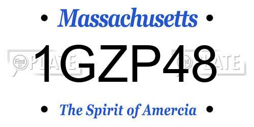 1GZP48 Massachusetts License Plate