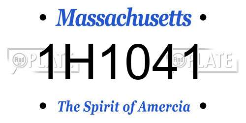 1H1041 Massachusetts License Plate